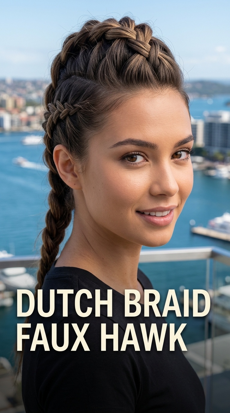 Dutch Braid Faux Hawk