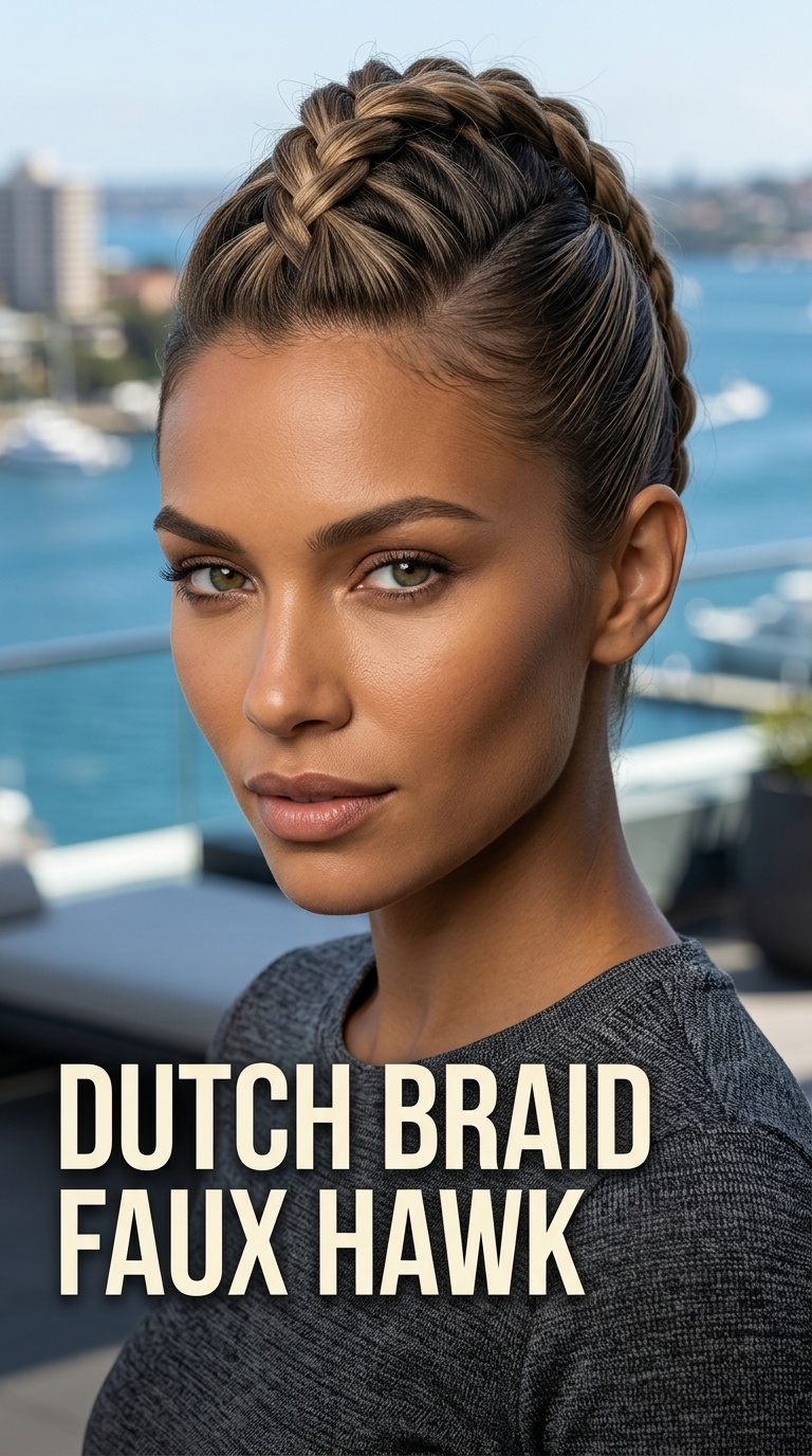 Dutch Braid Faux Hawk