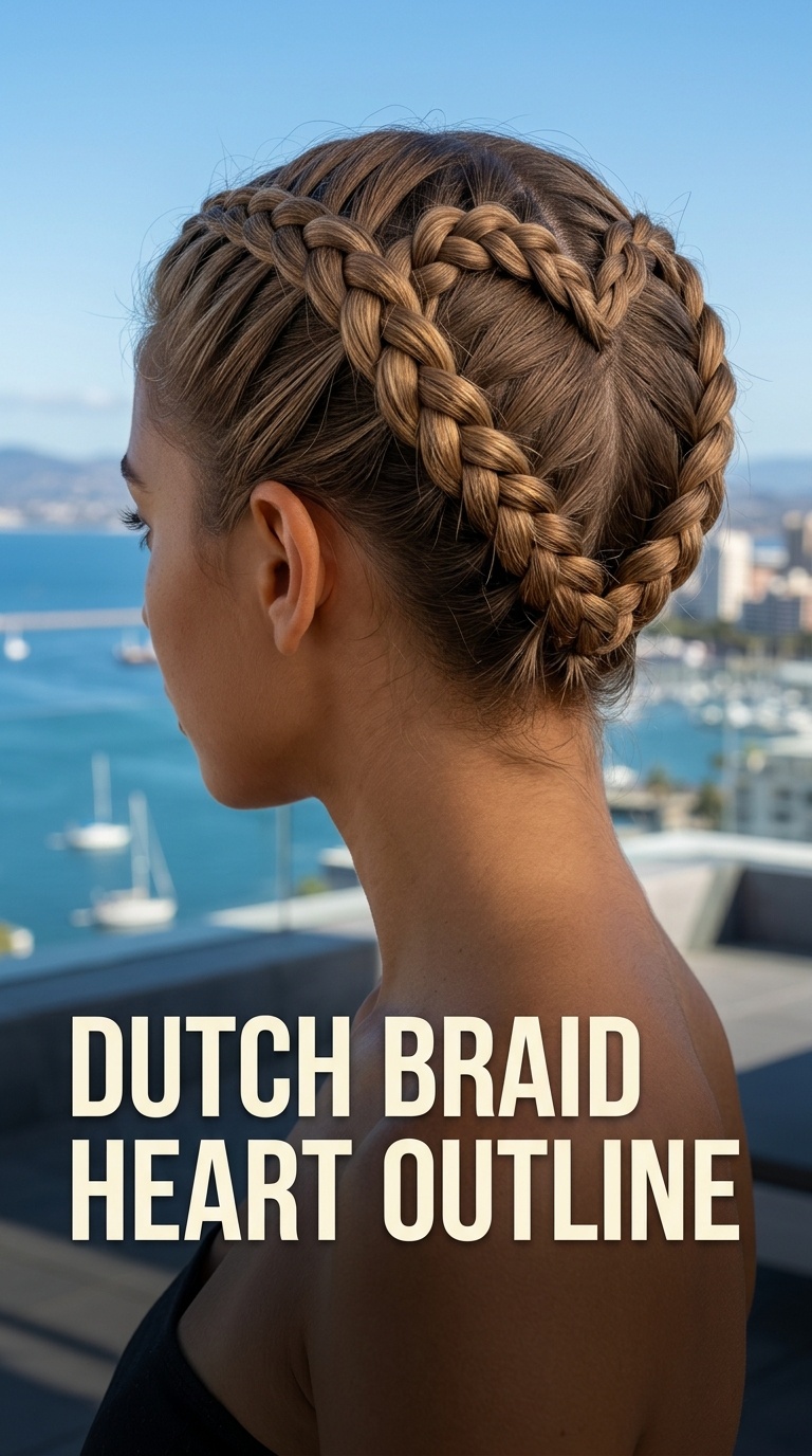 Dutch Braid Heart Outline