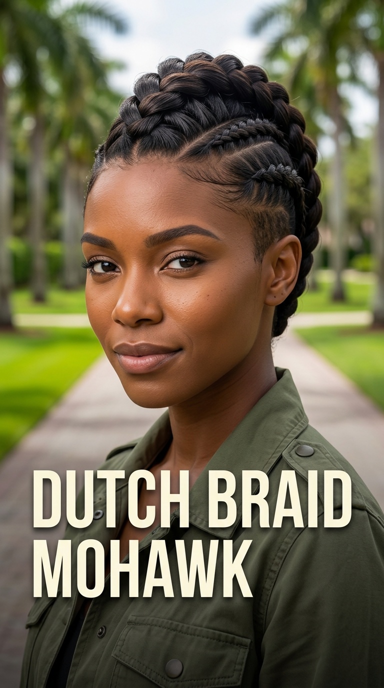 Dutch Braid Mohawk
