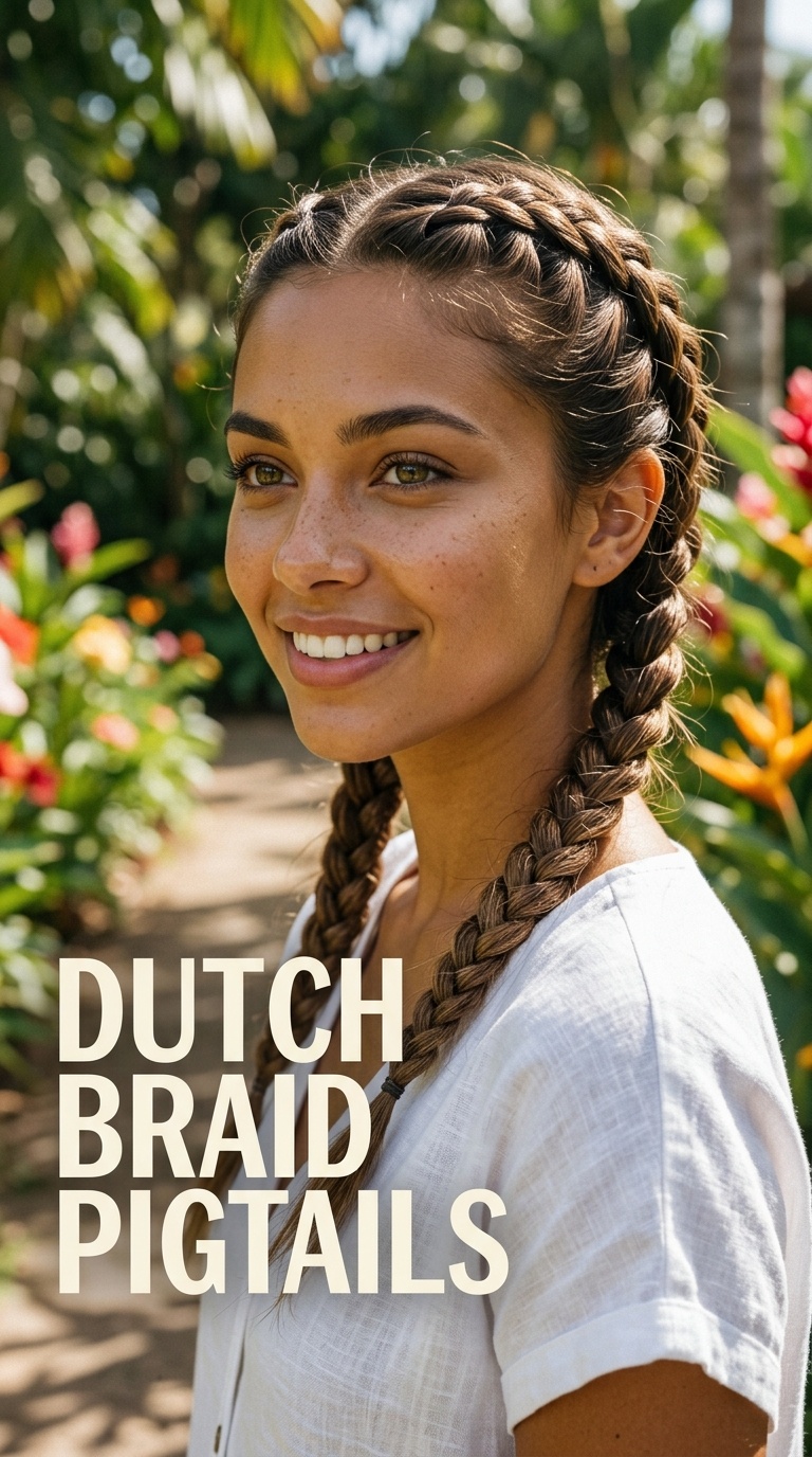 Dutch Braid Pigtails