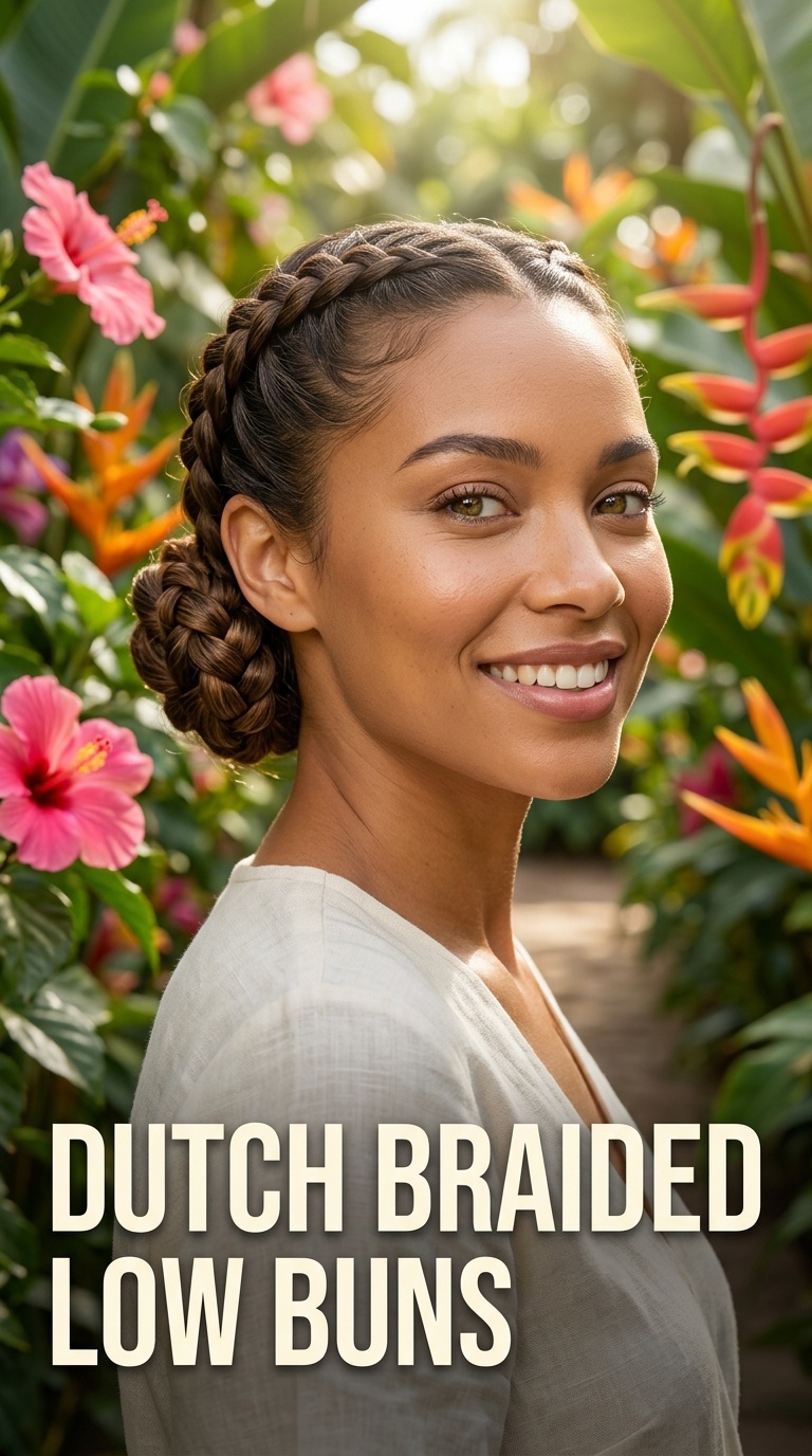 Dutch Braided Low Buns