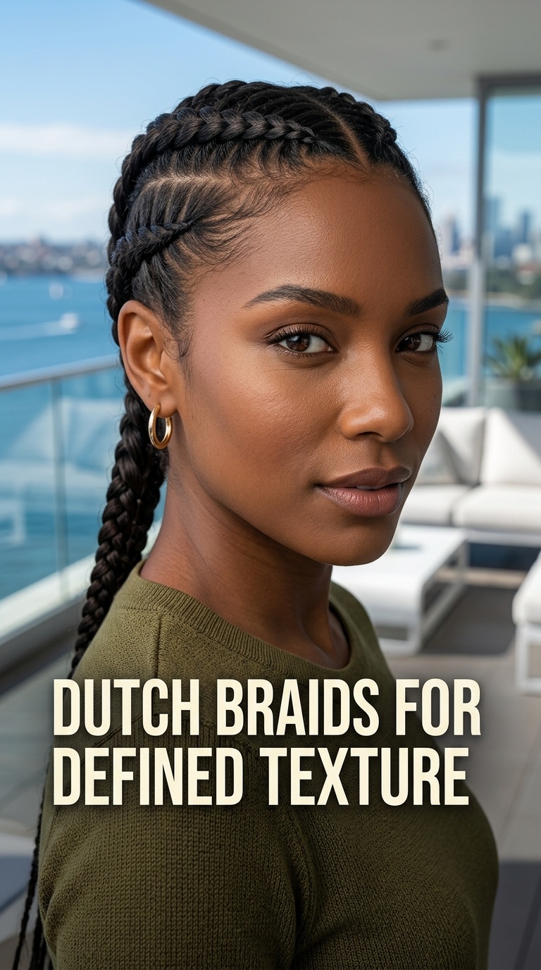 Dutch Braids for Defined Texture