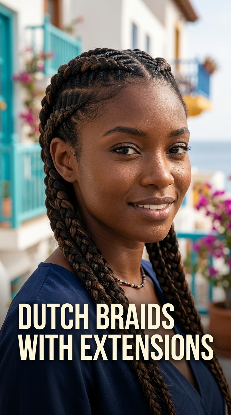 Dutch Braids with Extensions