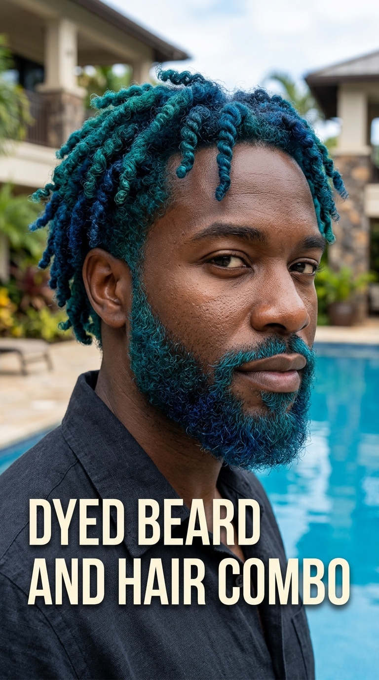 Dyed Beard and Hair Combo