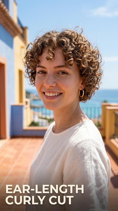 Ear-Length Curly Cut