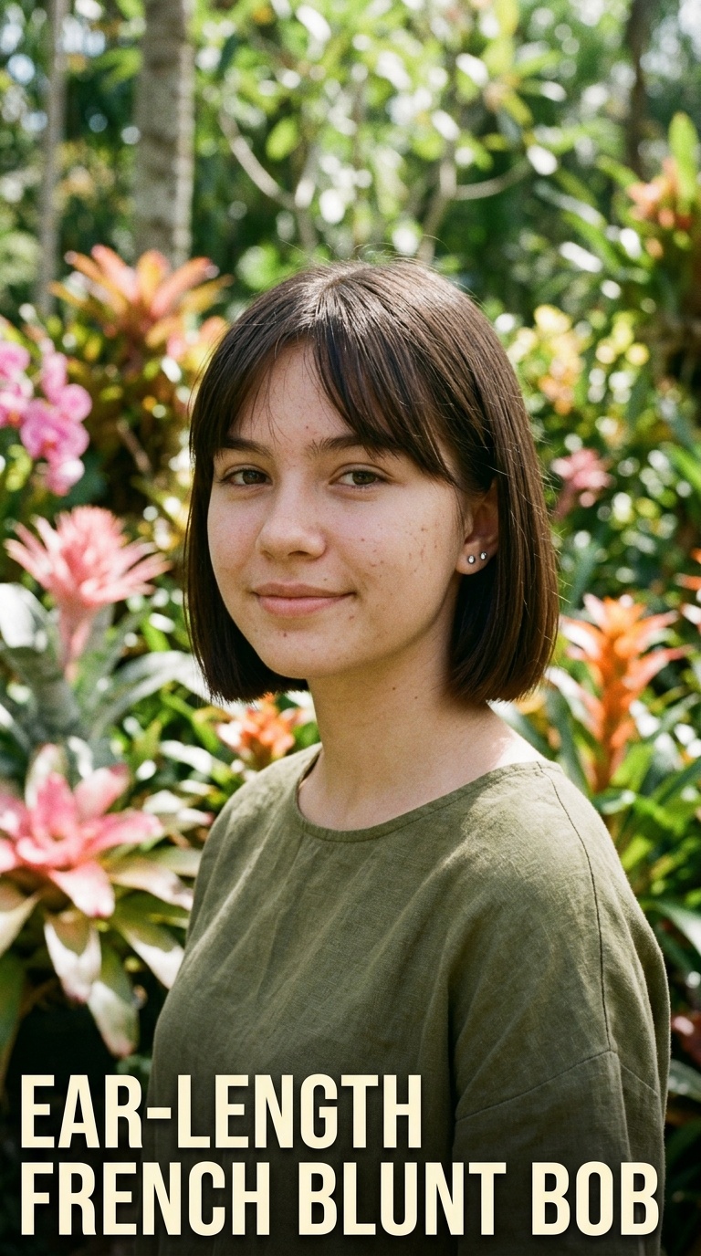 Ear-Length French Blunt Bob