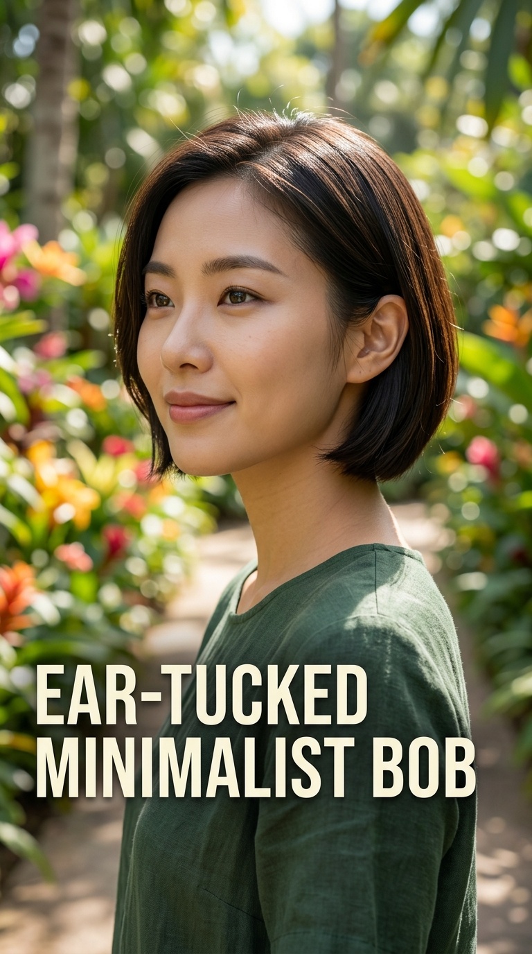 Ear-Tucked Minimalist Bob