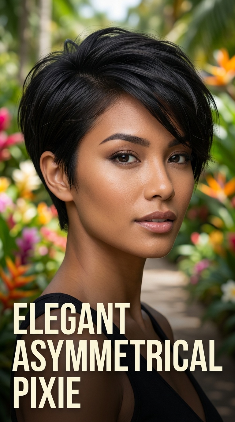 Elegant Asymmetrical Pixie