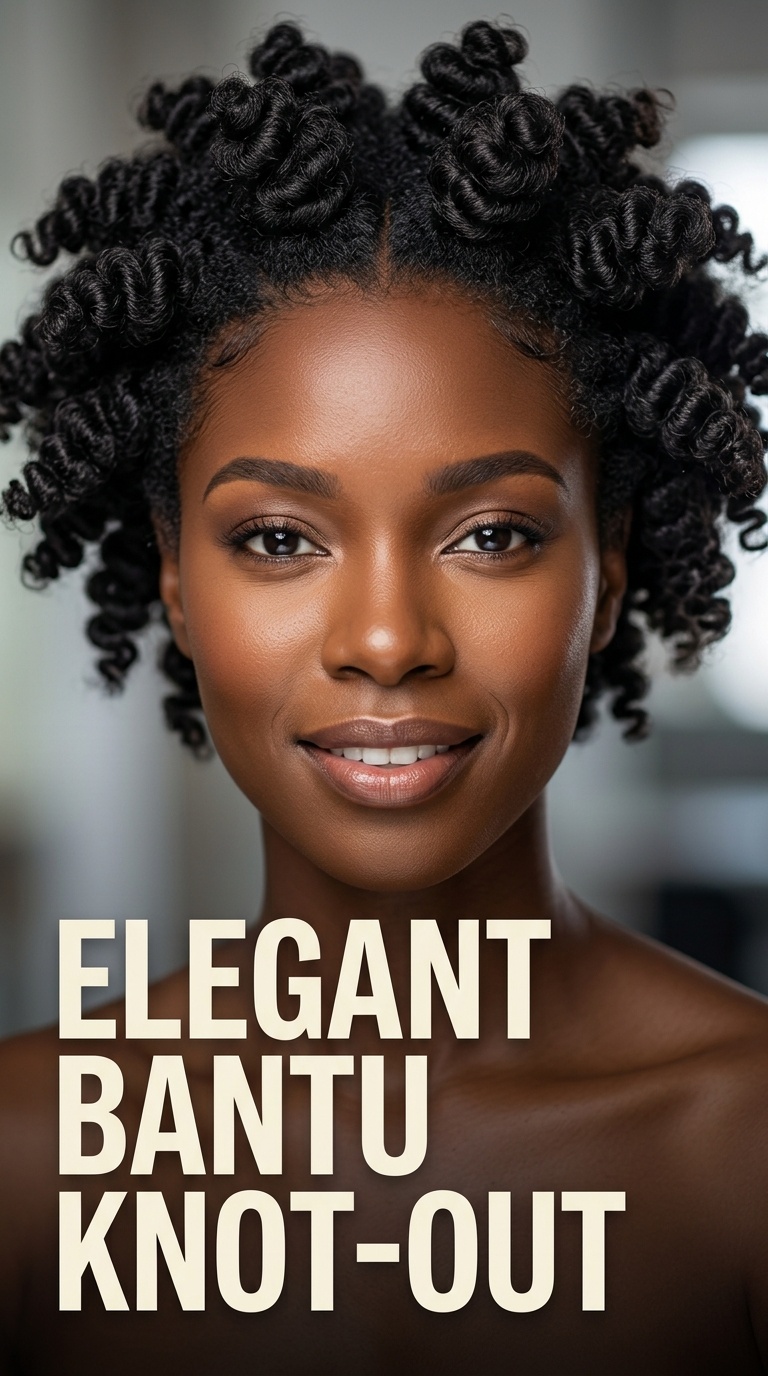 Elegant Bantu Knot-Out