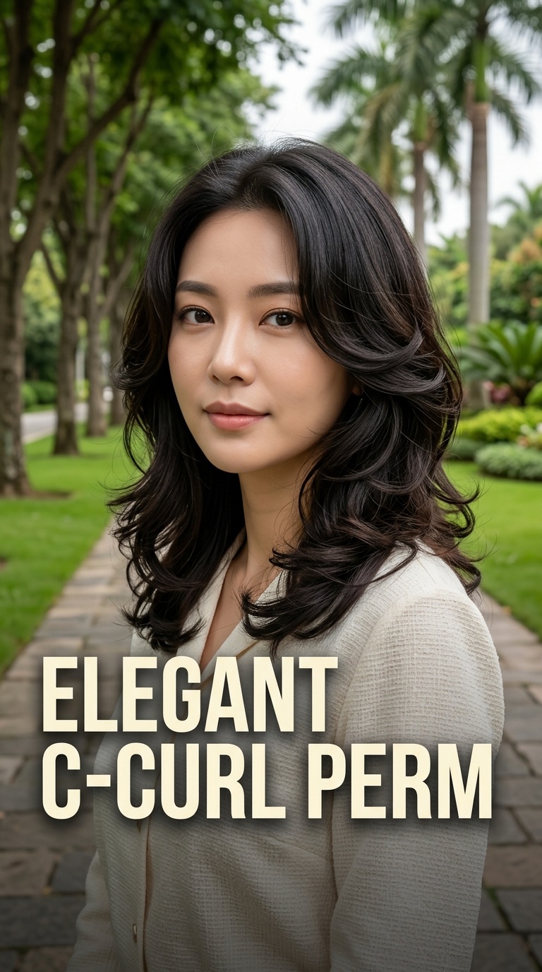 Elegant C-Curl Perm
