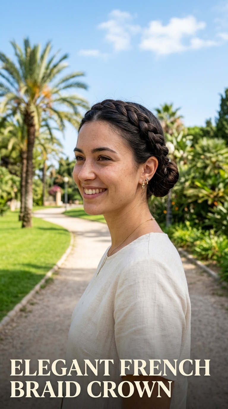 Elegant French Braid Crown