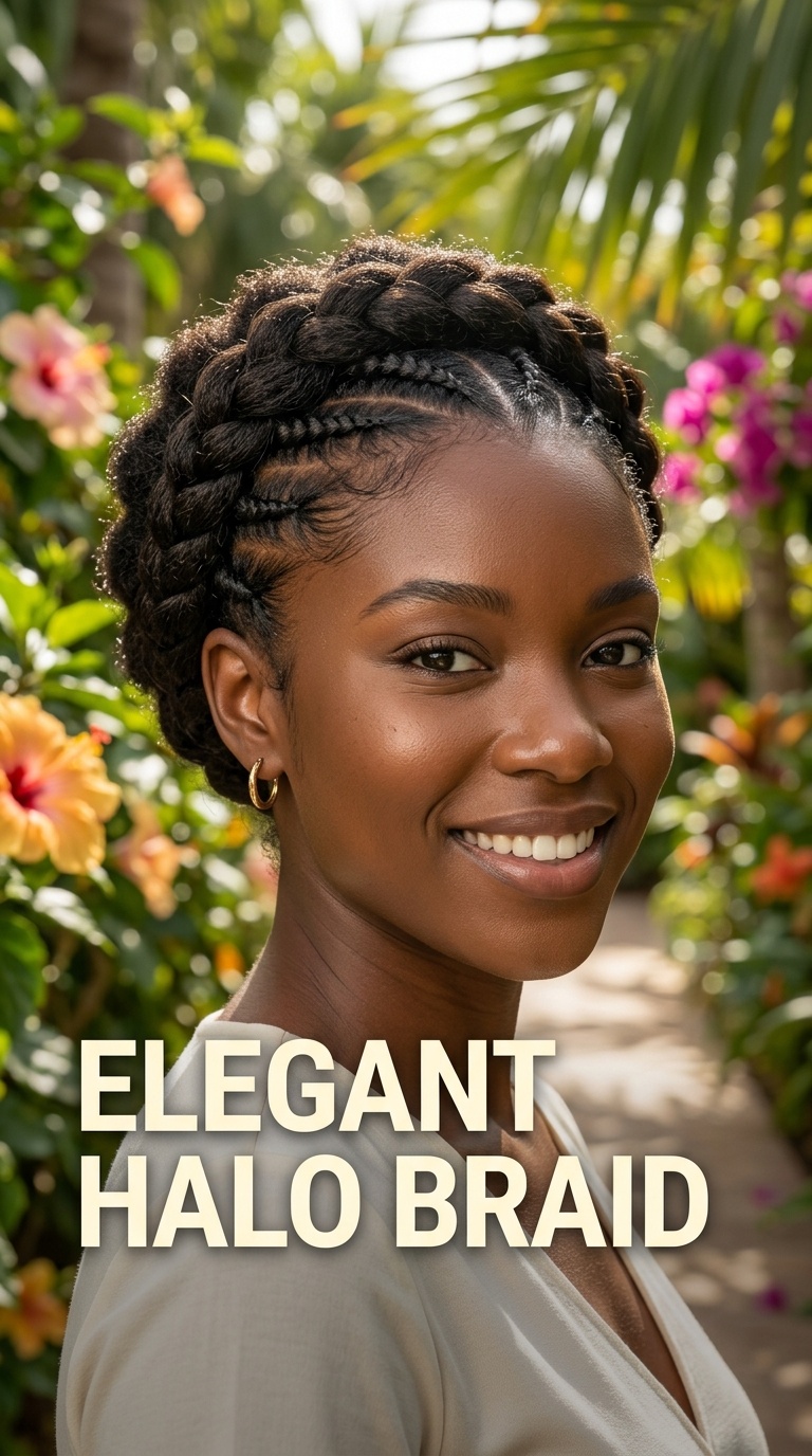 Elegant Halo Braid