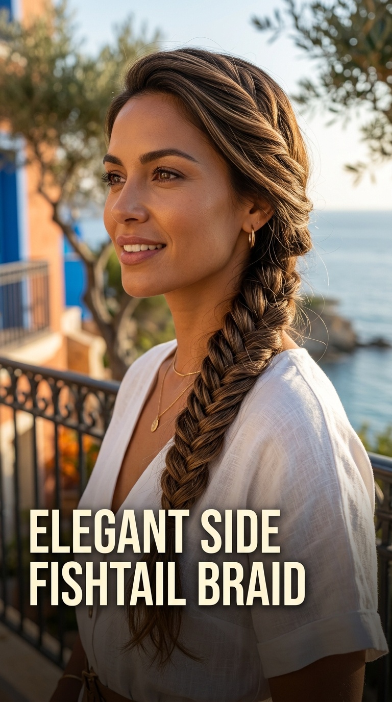 Elegant Side Fishtail Braid