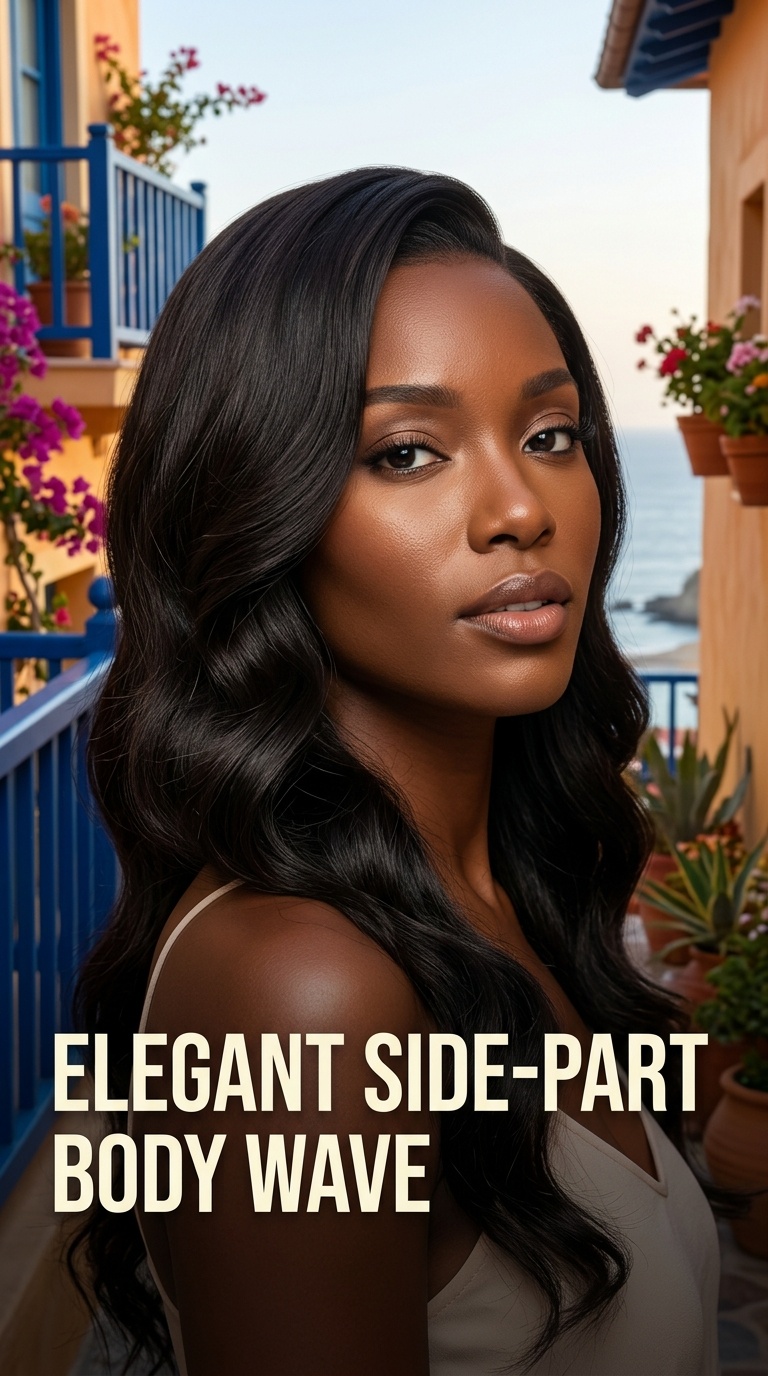 Elegant Side-Part Body Wave