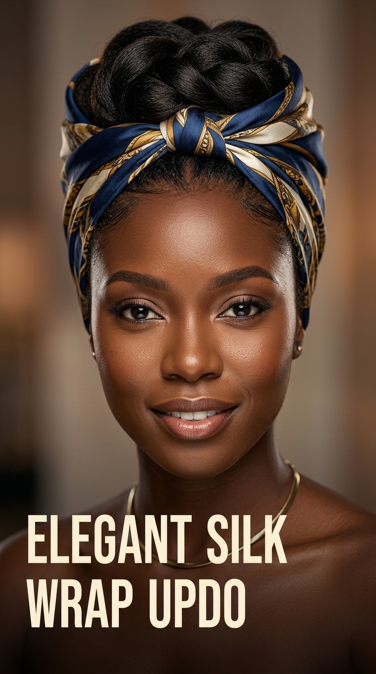 Elegant Silk Wrap Updo