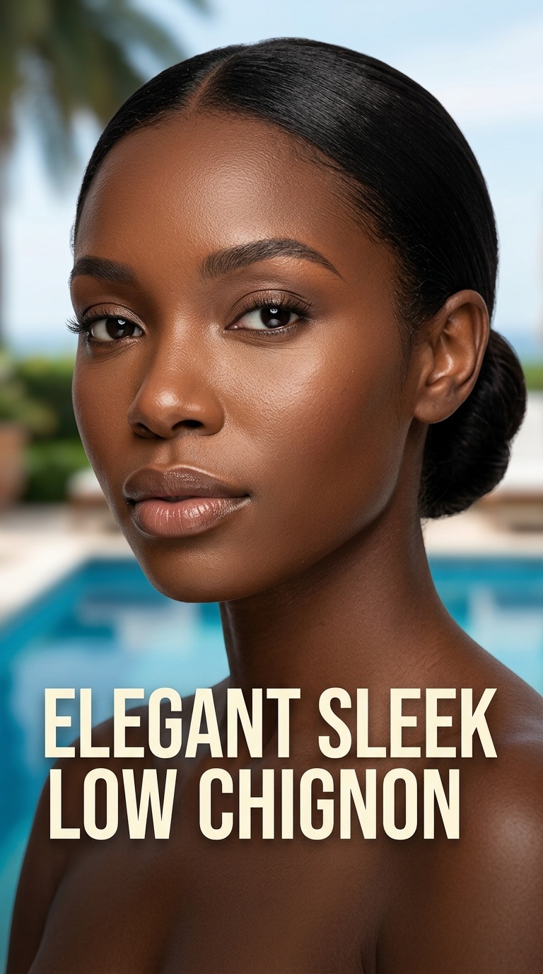 Elegant Sleek Low Chignon