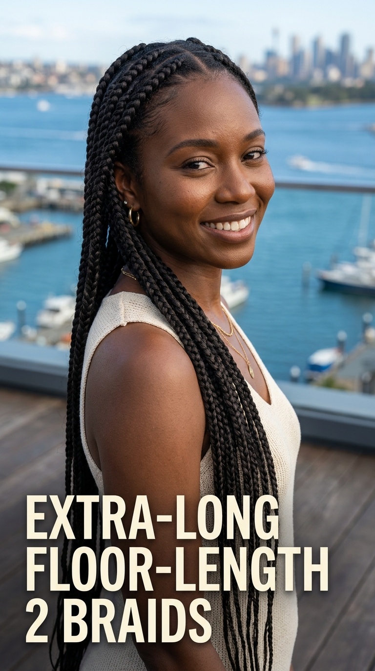 Extra-Long Floor-Length 2 Braids