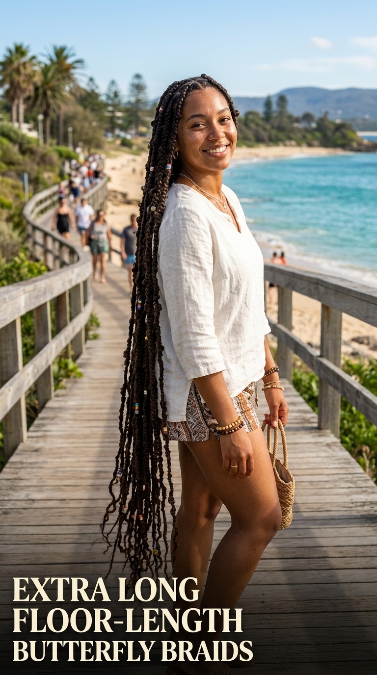 Extra Long Floor-Length Butterfly Braids