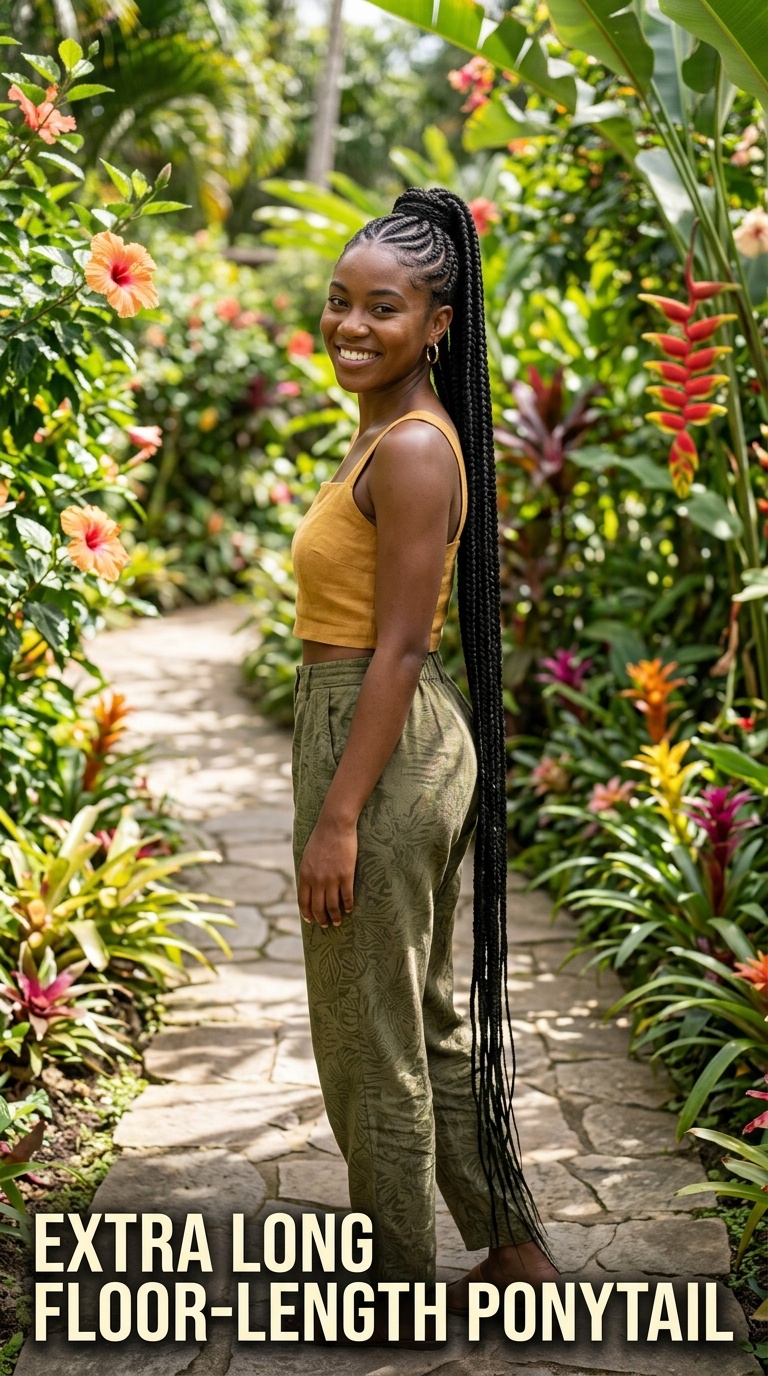 Extra Long Floor-Length Ponytail