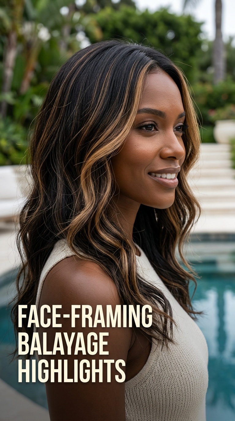 Face-Framing Balayage Highlights