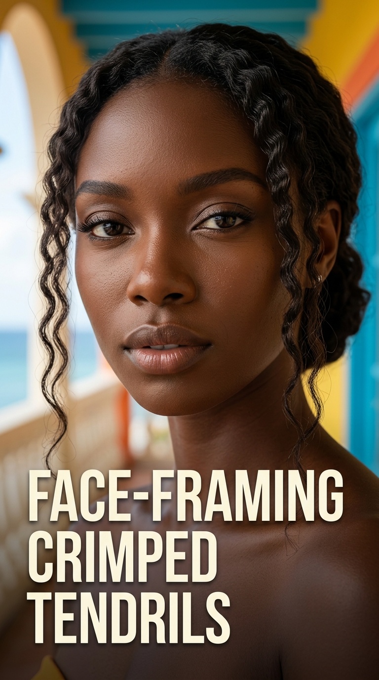 Face-Framing Crimped Tendrils