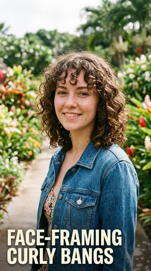 Face-Framing Curly Bangs
