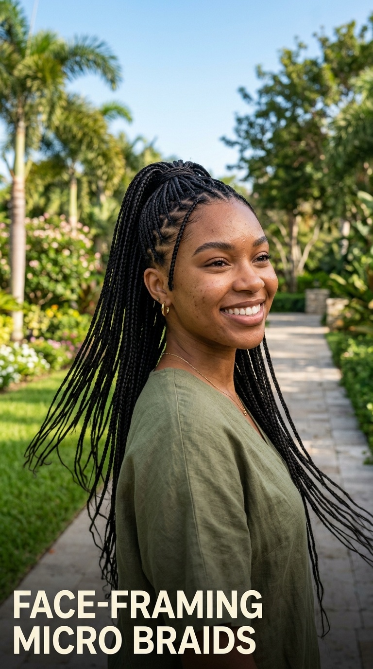 Face-Framing Micro Braids
