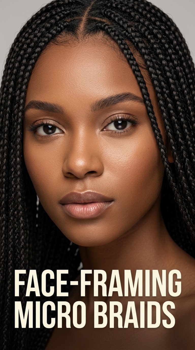 Face-Framing Micro Braids