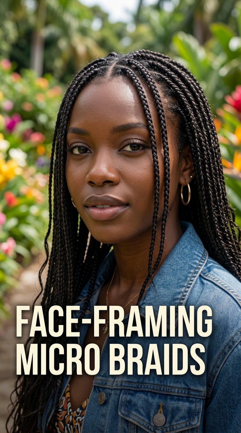 Face-Framing Micro Braids