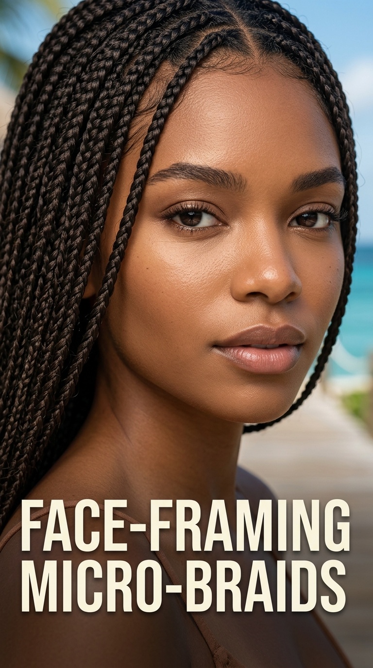 Face-Framing Micro-Braids