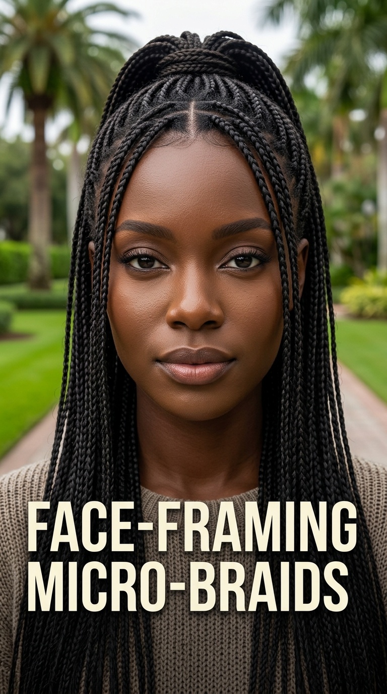 Face-Framing Micro-Braids