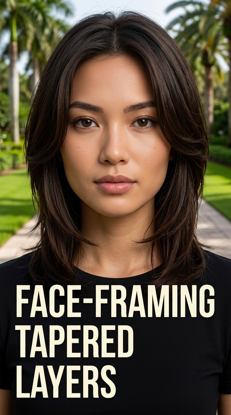 Face-Framing Tapered Layers