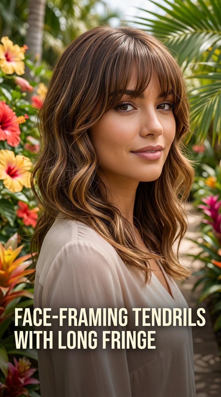 Face-Framing Tendrils with Long Fringe