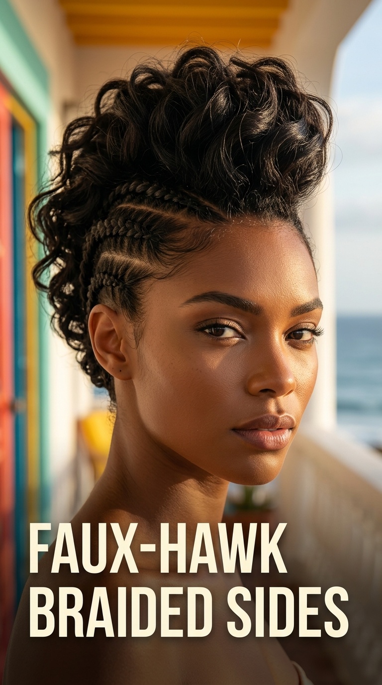 Faux-Hawk Braided Sides