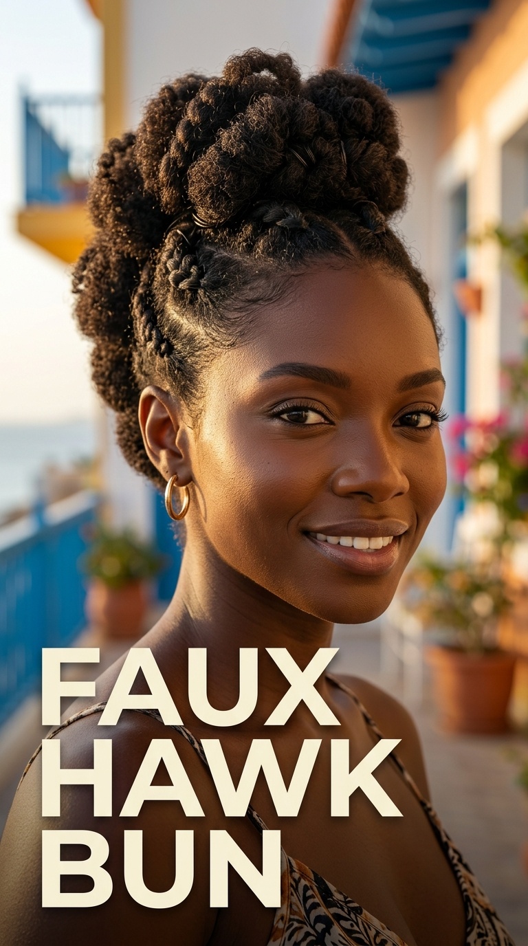 Faux Hawk Bun