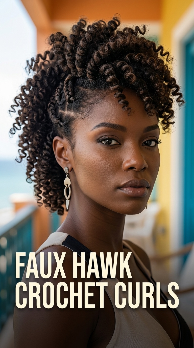 Faux Hawk Crochet Curls