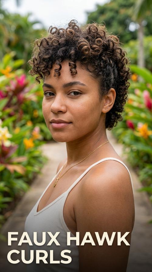Faux Hawk Curls
