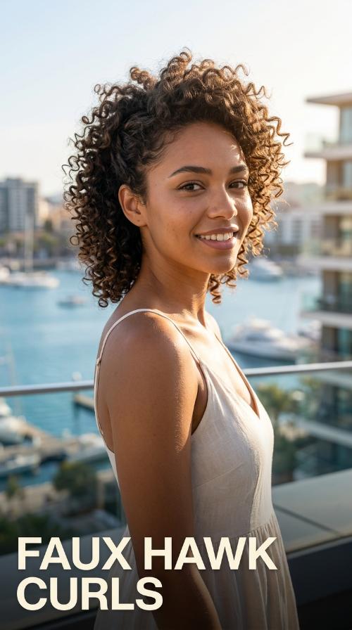Faux Hawk Curls