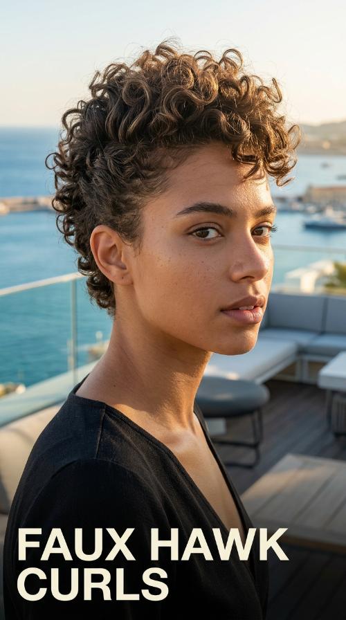 Faux Hawk Curls