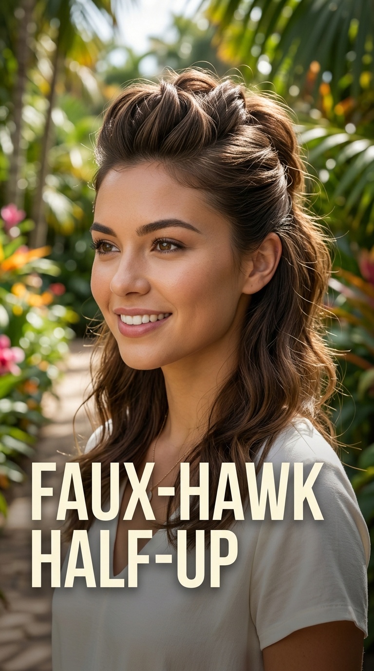 Faux-Hawk Half-Up