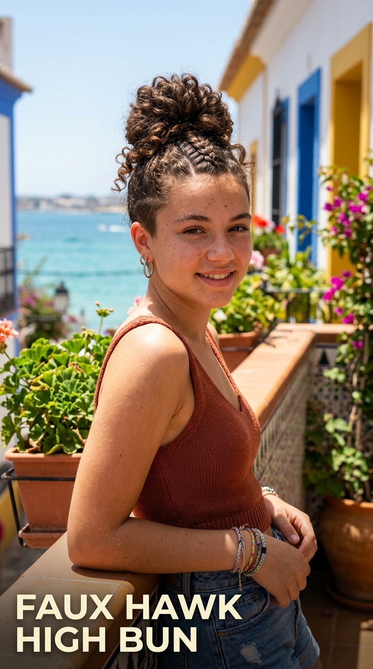 Faux Hawk High Bun