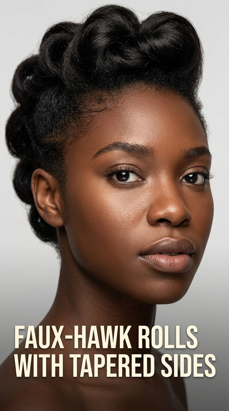 Faux-Hawk Rolls with Tapered Sides