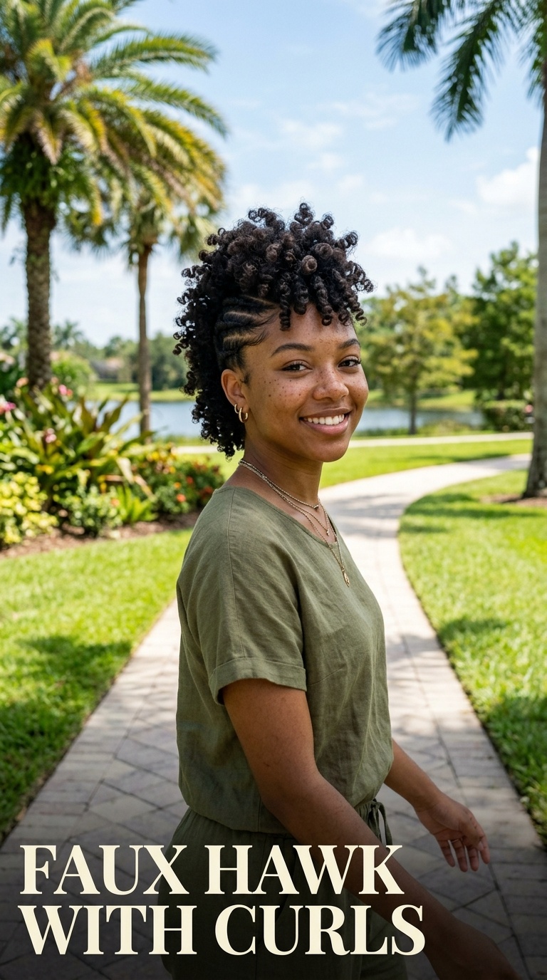 Faux Hawk with Curls