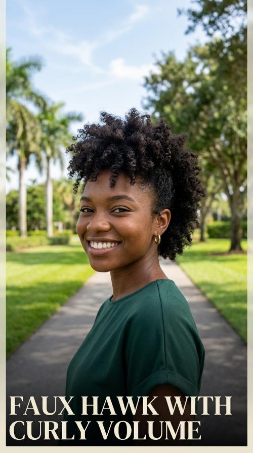 Faux Hawk with Curly Volume