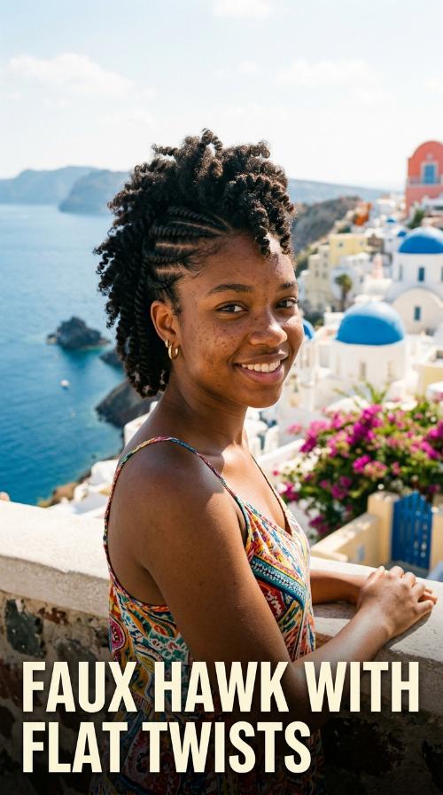 Faux Hawk with Flat Twists