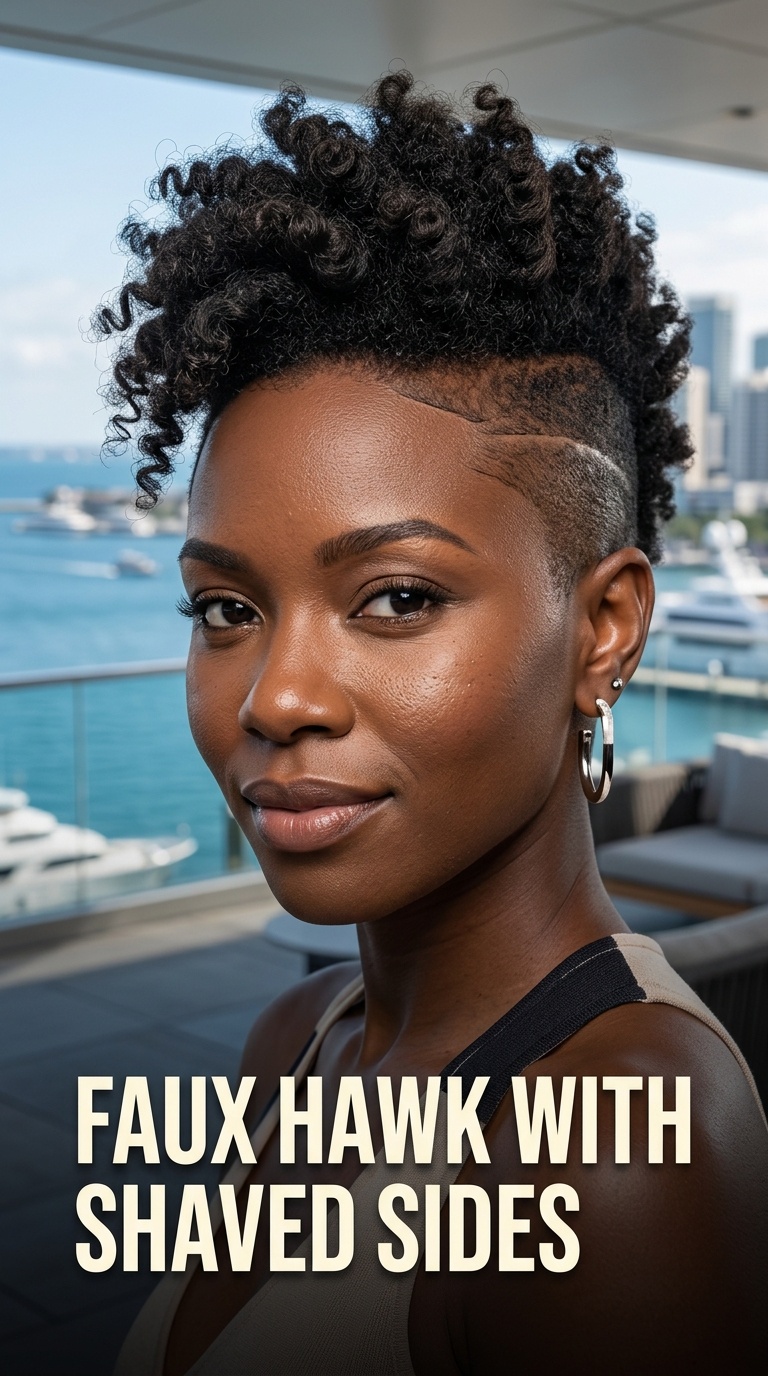 Faux Hawk with Shaved Sides
