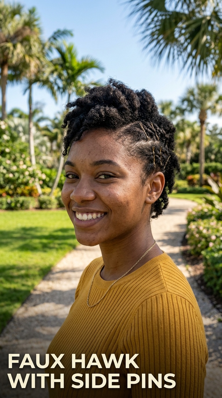 Faux Hawk with Side Pins