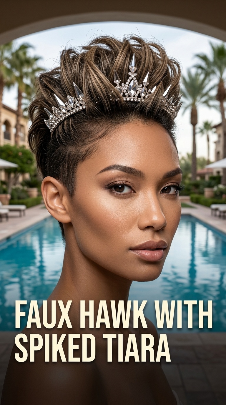 Faux Hawk with Spiked Tiara