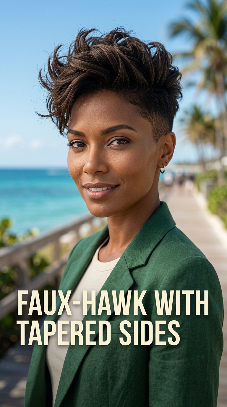 Faux-Hawk with Tapered Sides